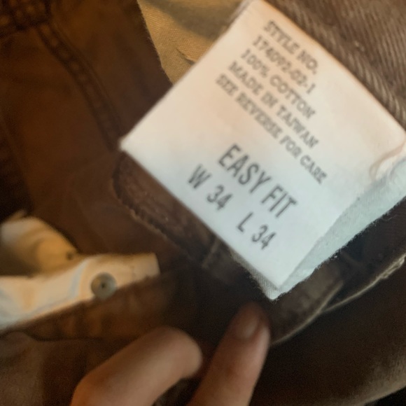 Brown gap pants carhartt material, slit in ankles - Picture 2 of 5